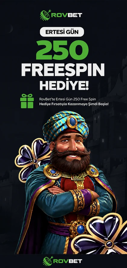RovBet — ertesi gün 250 free spin hediye